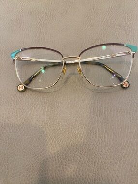 Carolina Herrera Eyeglasses Frames, VHE196K, 55-15-140, Gold/Purple